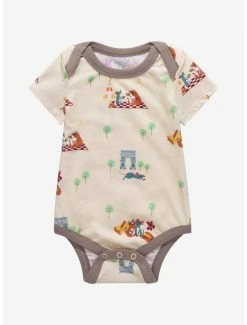BoxLunch Shop 20 Disney Pixar Ratatouille Remy & Emile Scenic Allover Print Infant One-Piece - BoxLunch Exclusive