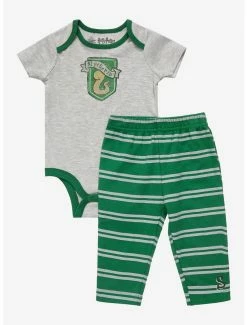 Harry Potter Slytherin Crest Infant One-Piece And Leggings Set - BoxLunch Exclusive